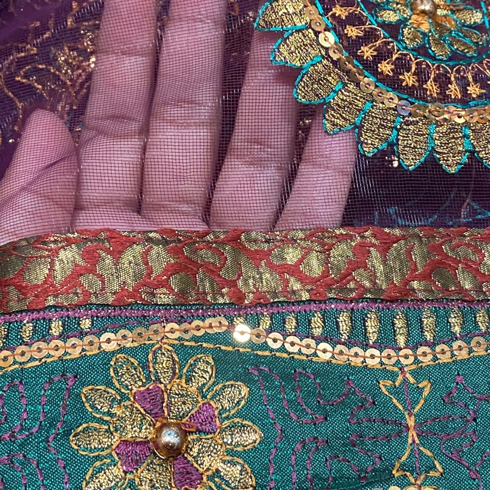 Ready To Wear Designer Net Saree Set Of 3 - image 3